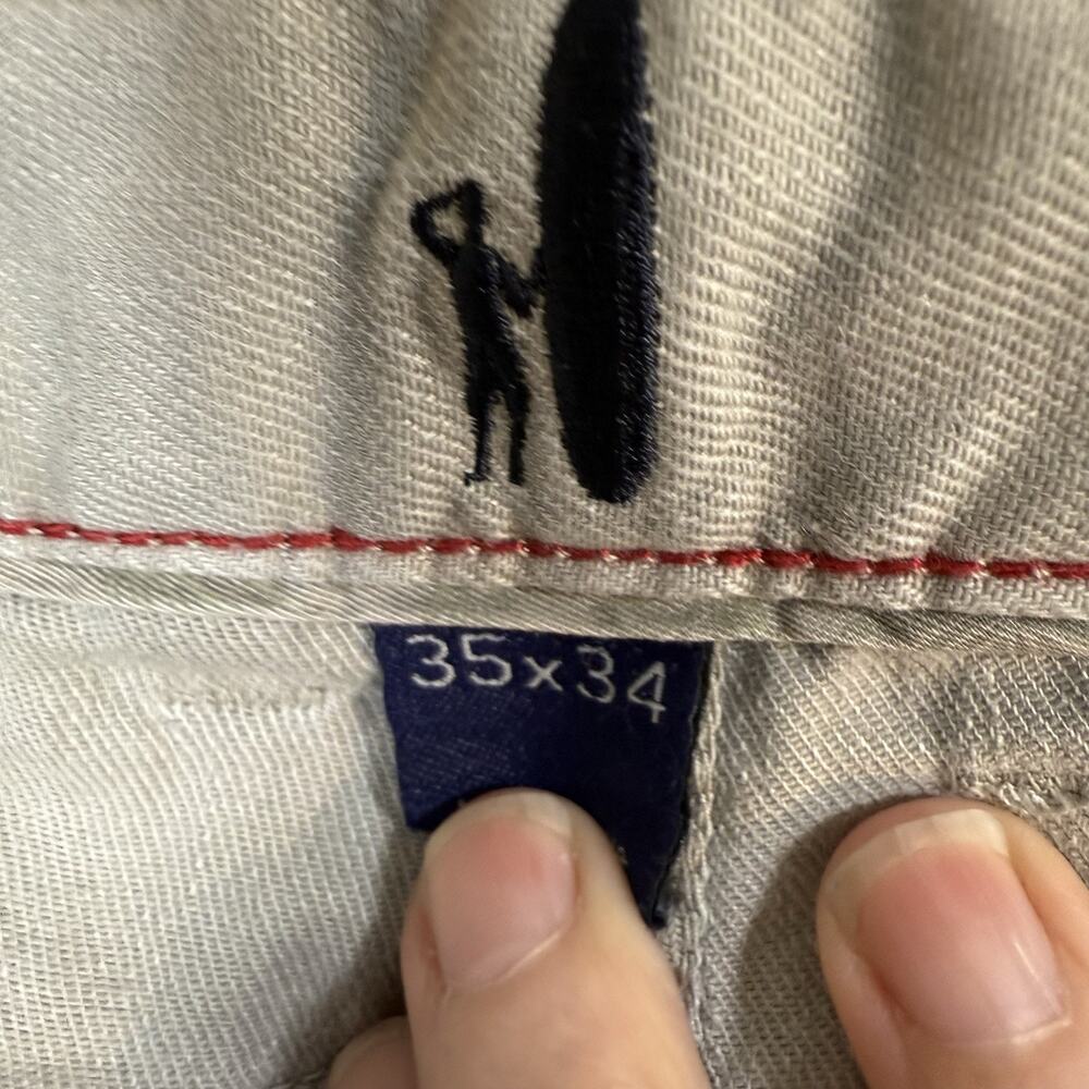 Johnnie O Chrome Flat Front Lightweight Lino Chino Linen Straight Leg Pant 35X34 - Picture 3 of 12